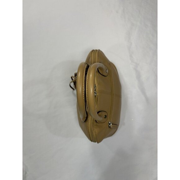 Tignanello Mini Dome Satchel Tan Genuine Leather Top Handle Bag - Picture 4 of 16